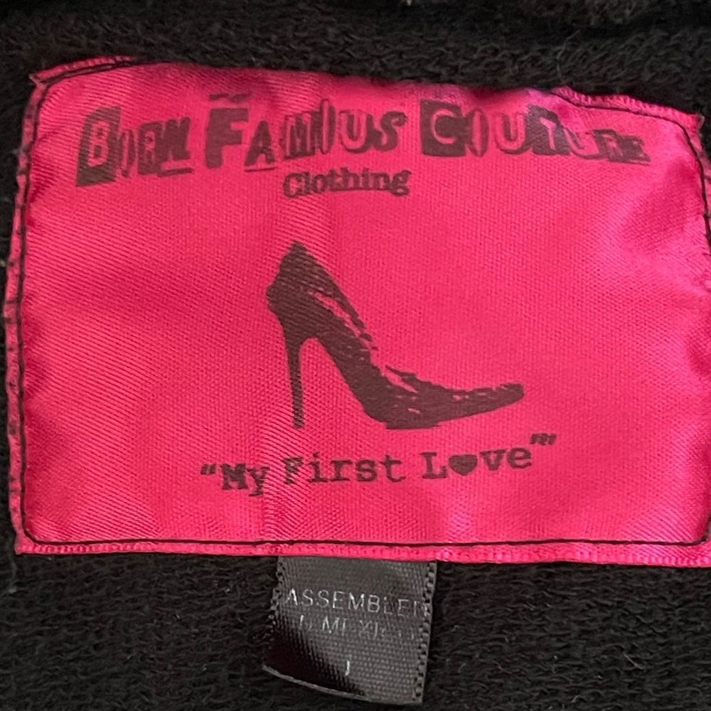 Vintage Torrid Born Famous Couture Hoodie
Sequin Wings Rose Black Size Large - Picture 9 of 9